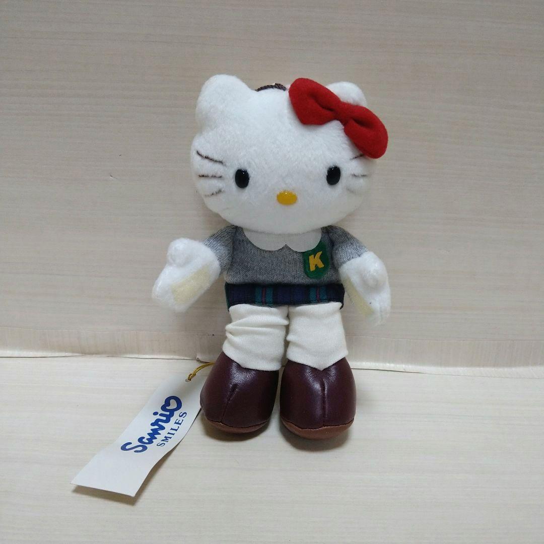 サンリオ　ハローキティ ぬいぐるみストラップ　制服キティ　足長キティ　当時物