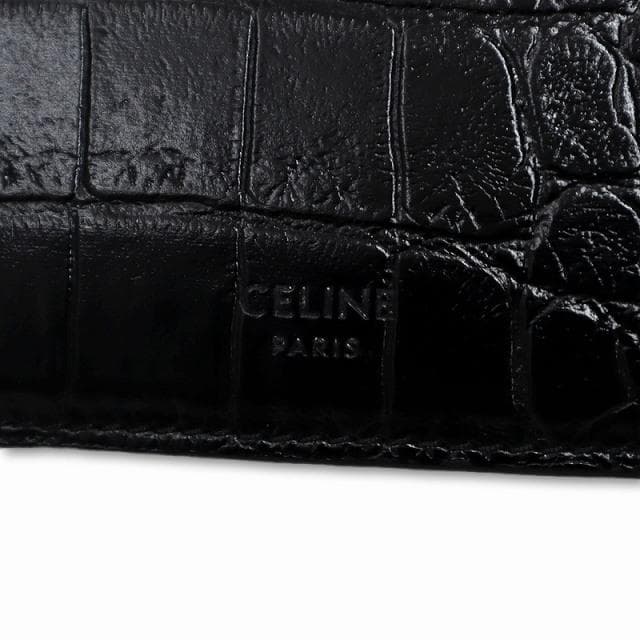 CELINE バイフォールドウォレット / クロコダイル型押しカーフスキン