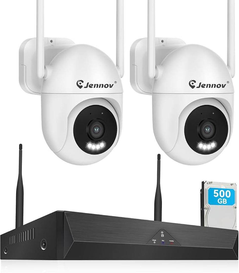 JENNOV 防犯カメラ 屋外 800万画素対応可 360°広角撮影 Amazon.co.jp: JENNOV 防犯カメラ 屋外 2台セット 800万画素対応可 AI