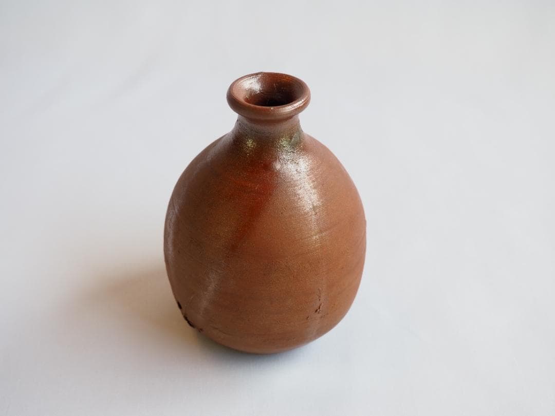 人間国宝【備前焼】藤原啓造『備前徳利』（共箱）重要無形文化財