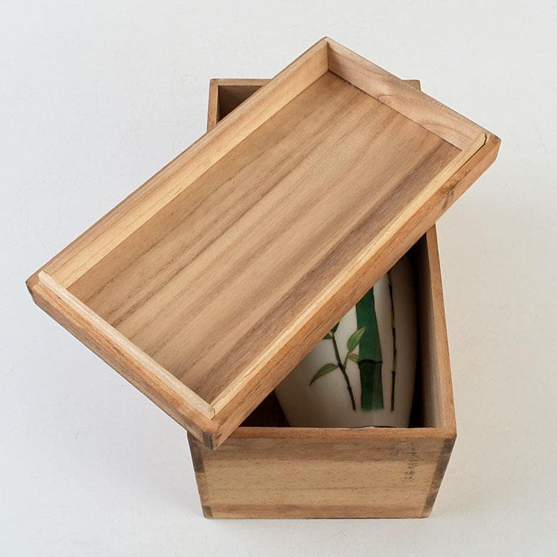 七宝焼 白地竹文 花瓶 時代箱 V 9506 - メルカリ