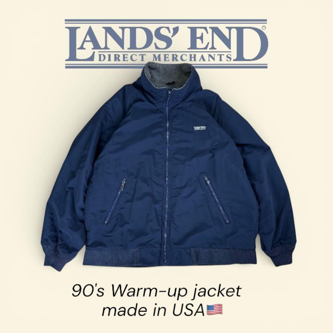 90s USA製 Lands' Endウォームアップジャケット - メルカリ