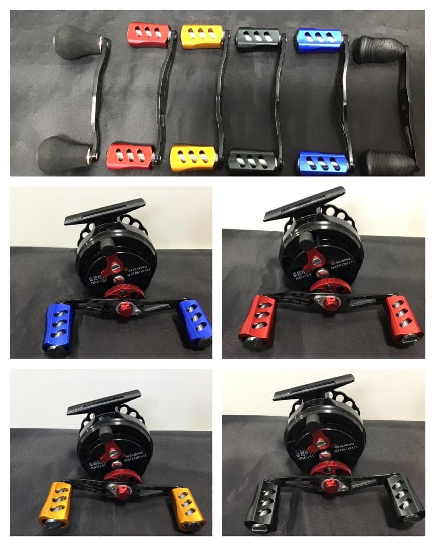 筏 カセ リール左巻き ドラグ付き チョイ出し オイル ライン付き