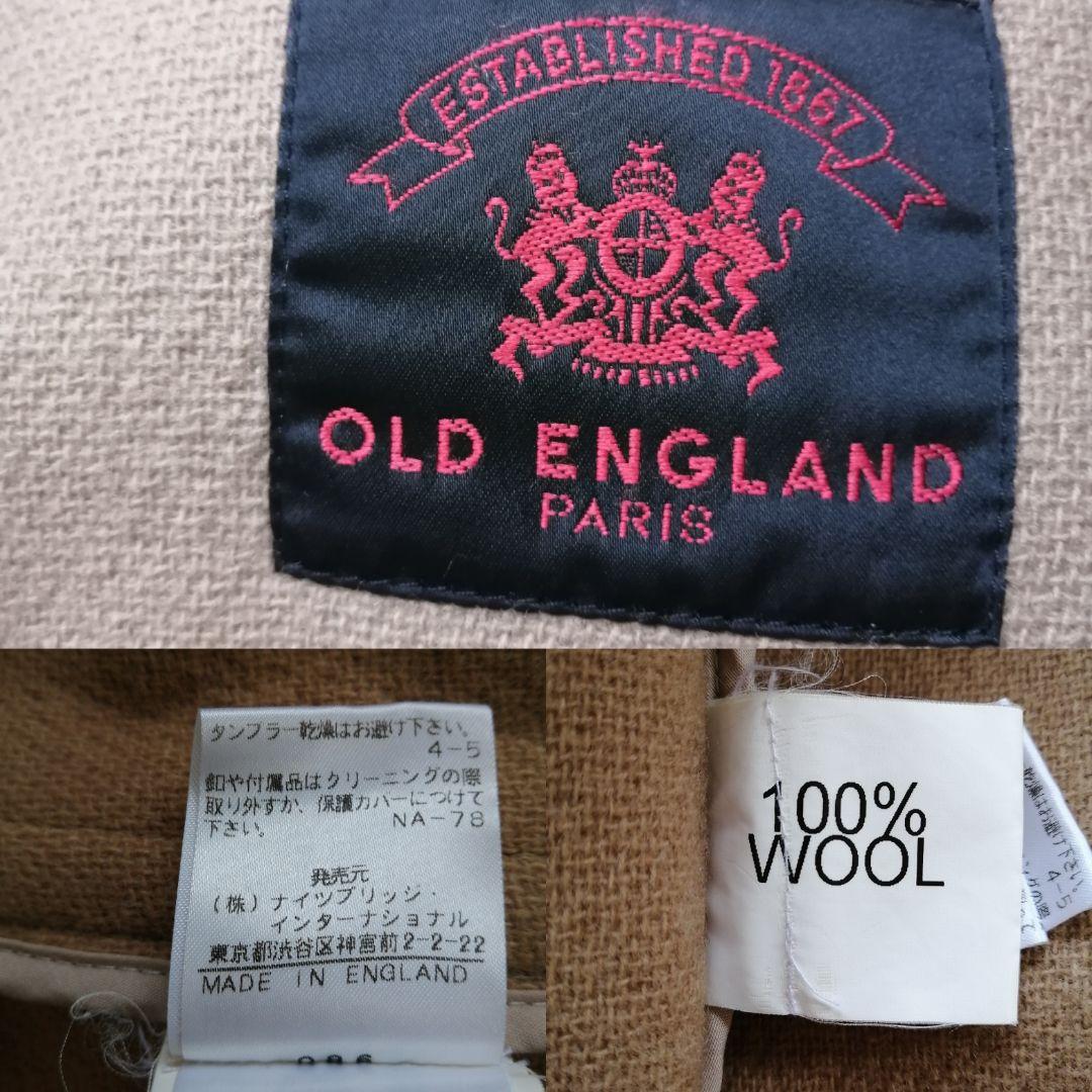 オールドイングランド ダッフルコート ロング ヘリンボーン キャメル