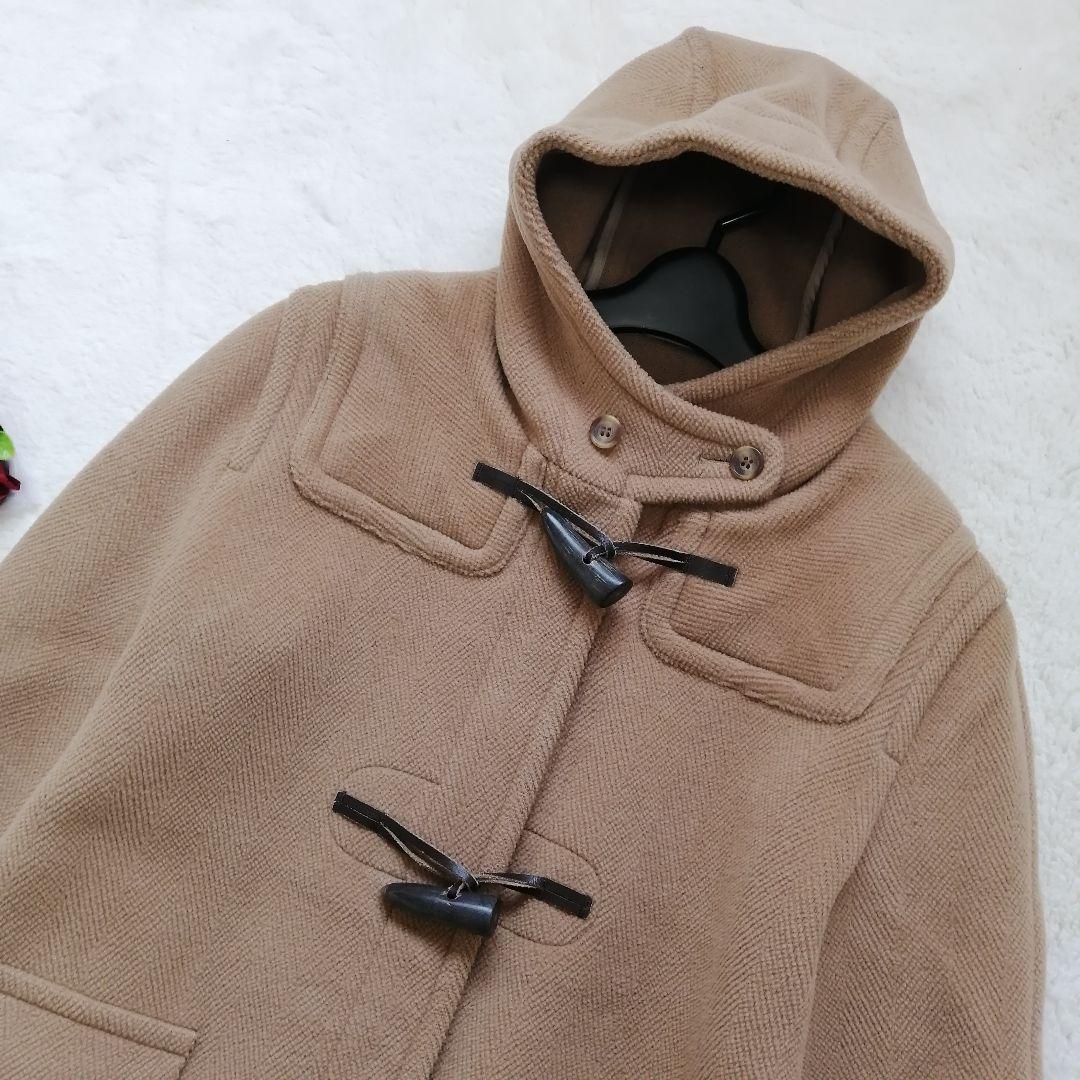 オールドイングランド ダッフルコート ロング ヘリンボーン キャメル