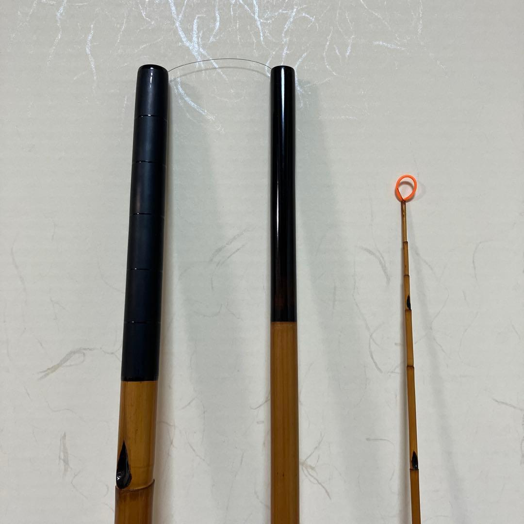 和竿　白キス　3.4m（中通し）　 3本継　竿かづ作