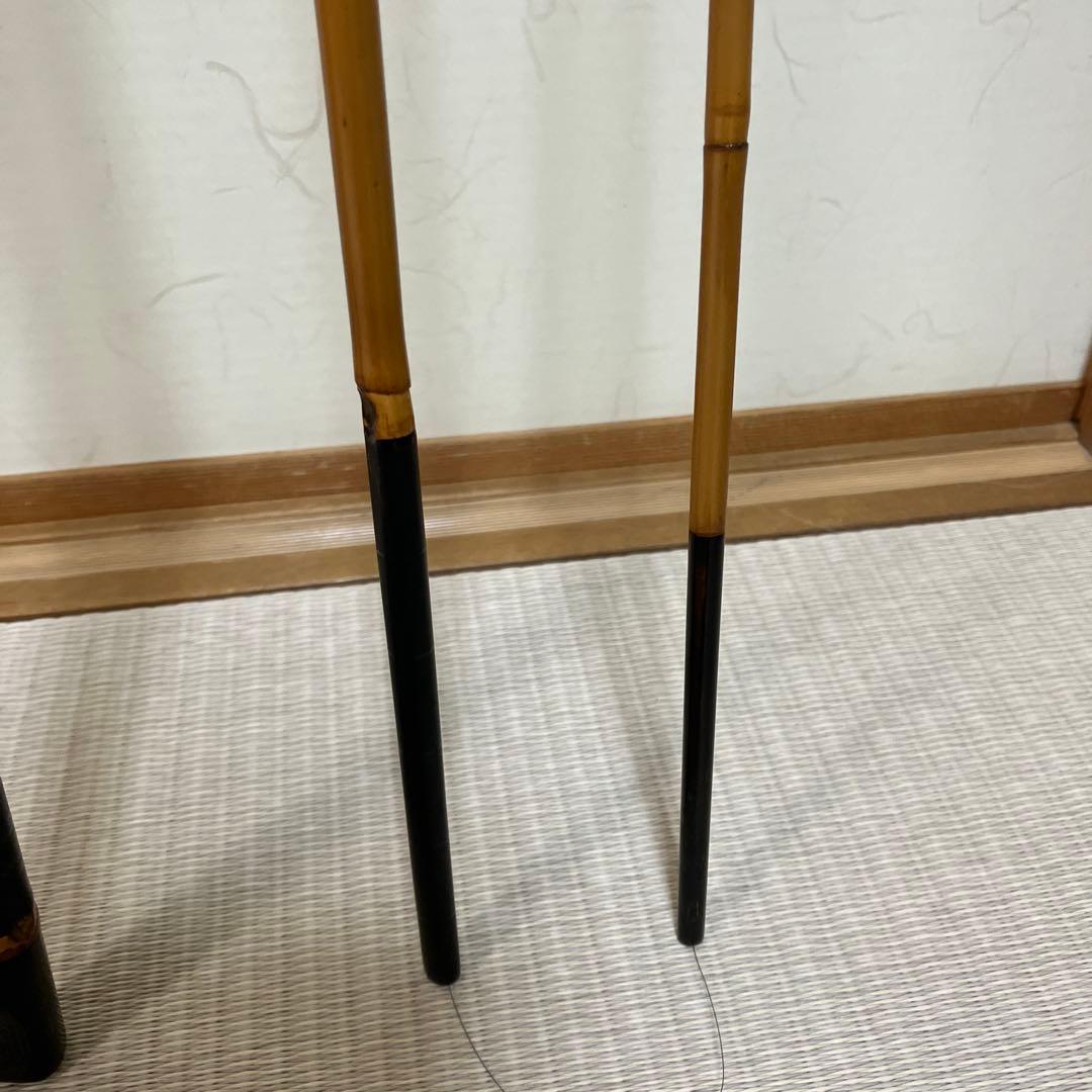 和竿　白キス　3.4m（中通し）　 3本継　竿かづ作