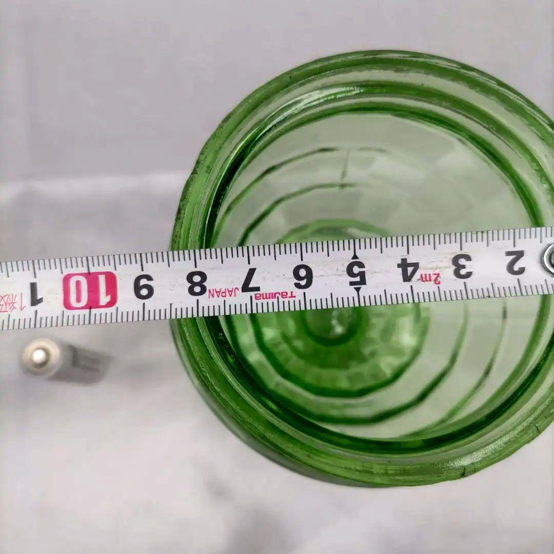 ウランガラス キャンディポット 希少 レア アンティーク 1客