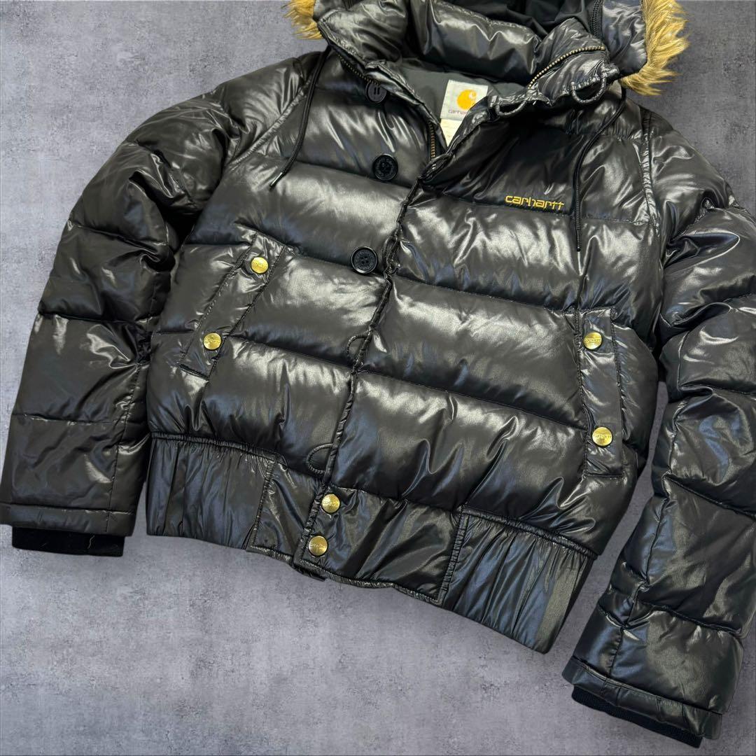 Y2K カーハート ファー ダウン ジャケット グランジ 平成ギャル n2b短