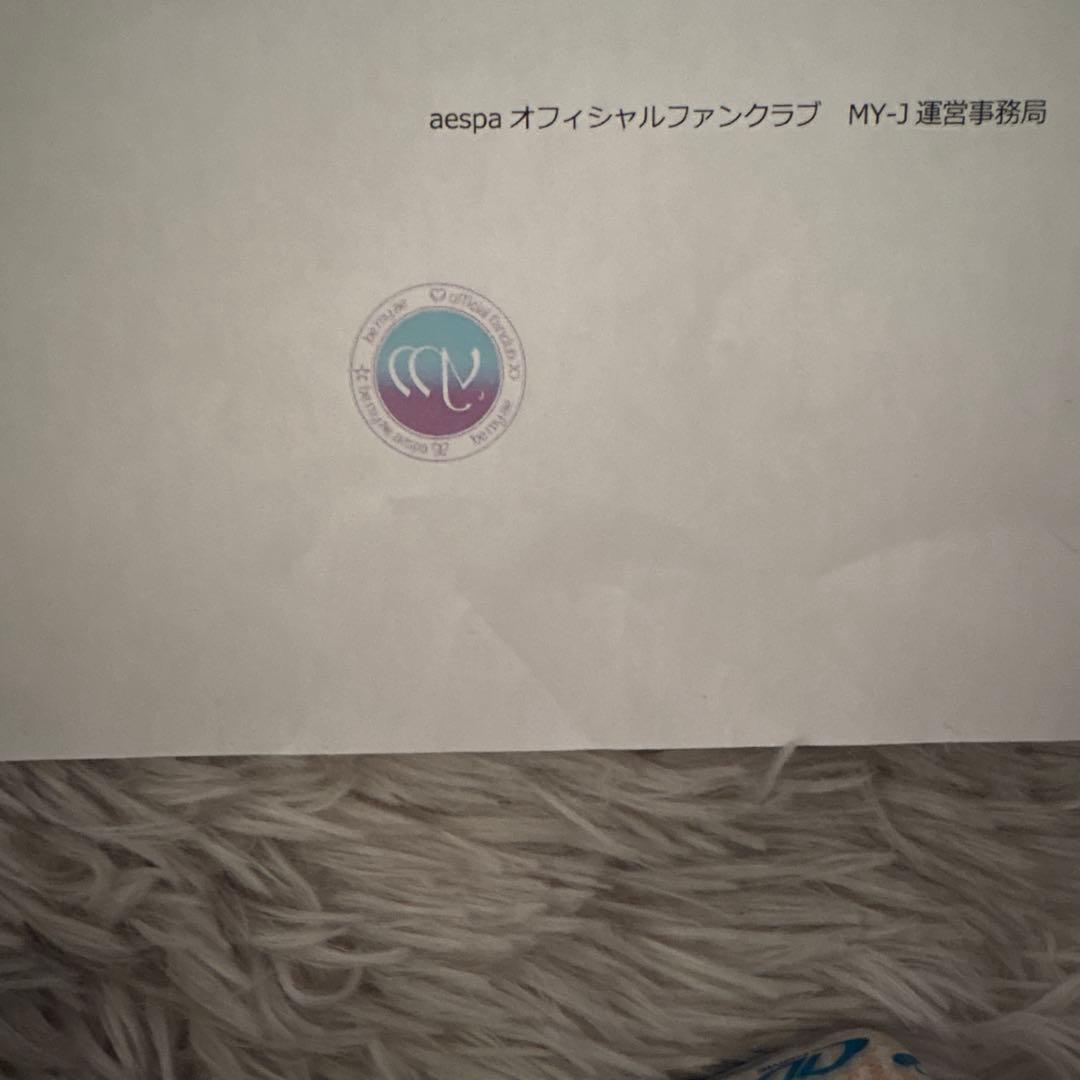 ジ*ー様 aespaメンバー全員直筆サインフォトフレーム FC限定10名証明書付