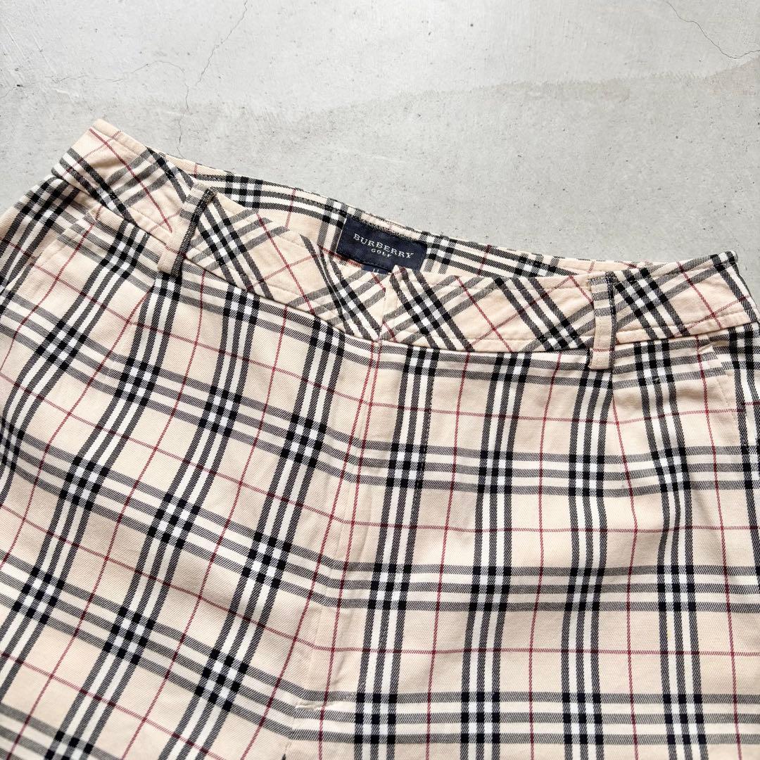 美品】BURBERRY GOLF バーバリー ノバチェック柄 クロップドパンツ