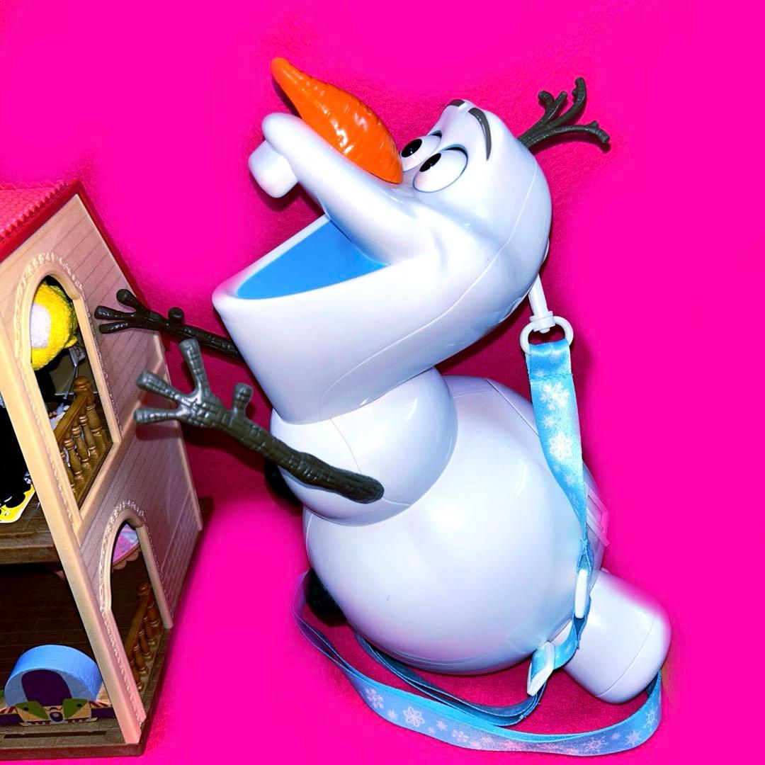 ディズニーぬいぐるみツムツム　オラフ　ポップコーンバケット　シルバニアお家セット