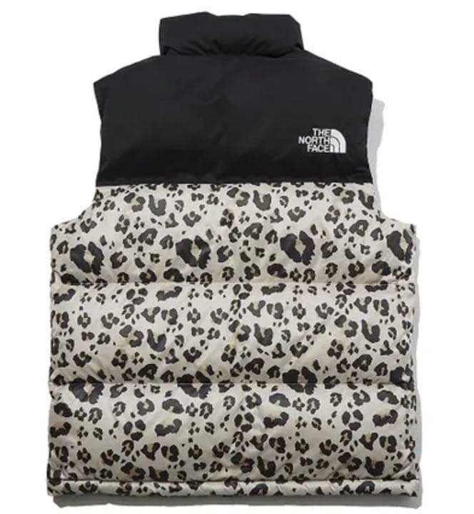 ノースフェイス ヌプシ ダウンベスト レオパード レオパ ヒョウ柄 L