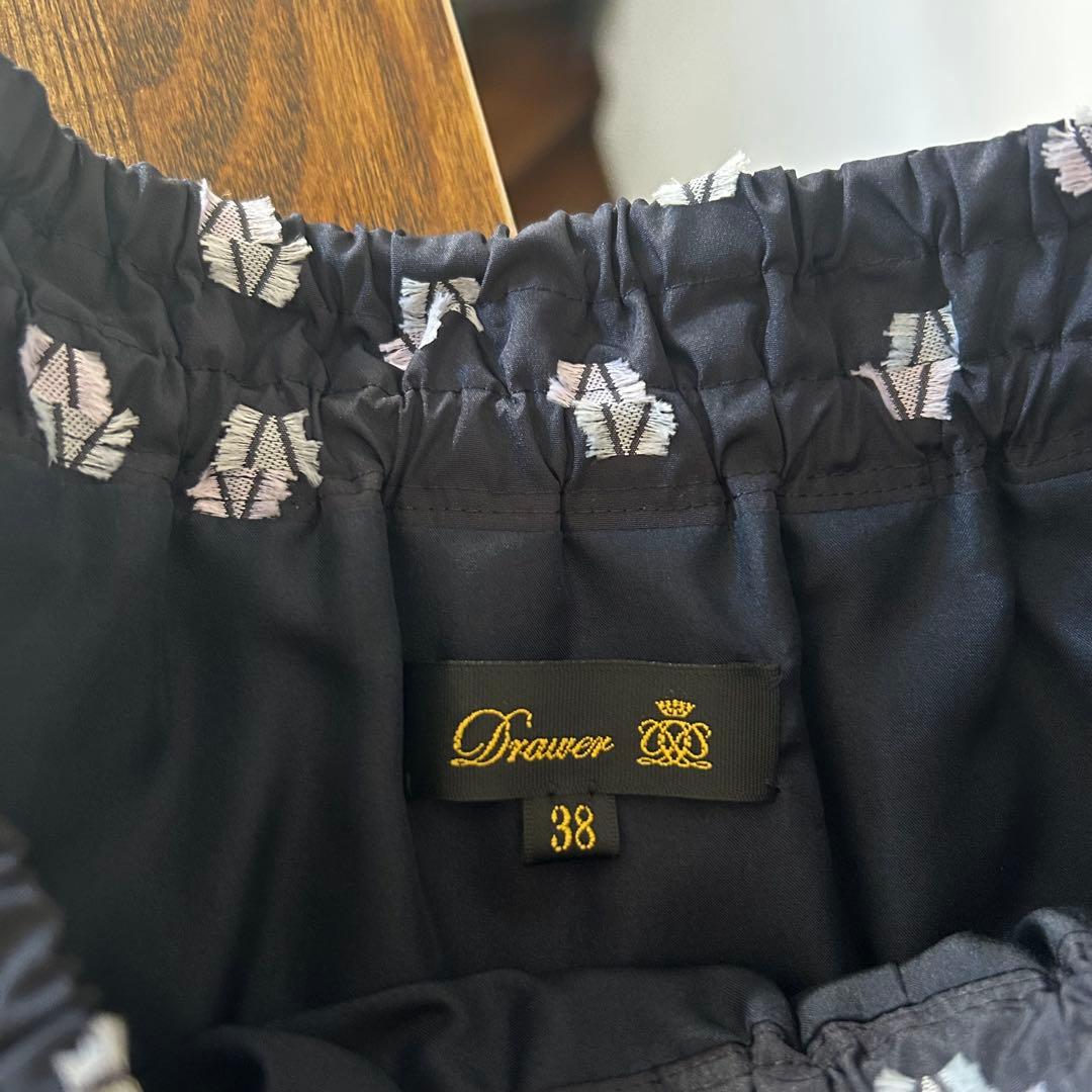 Drawer ドゥロワー♡RESORT2 カット ジャカード ギャザー スカート