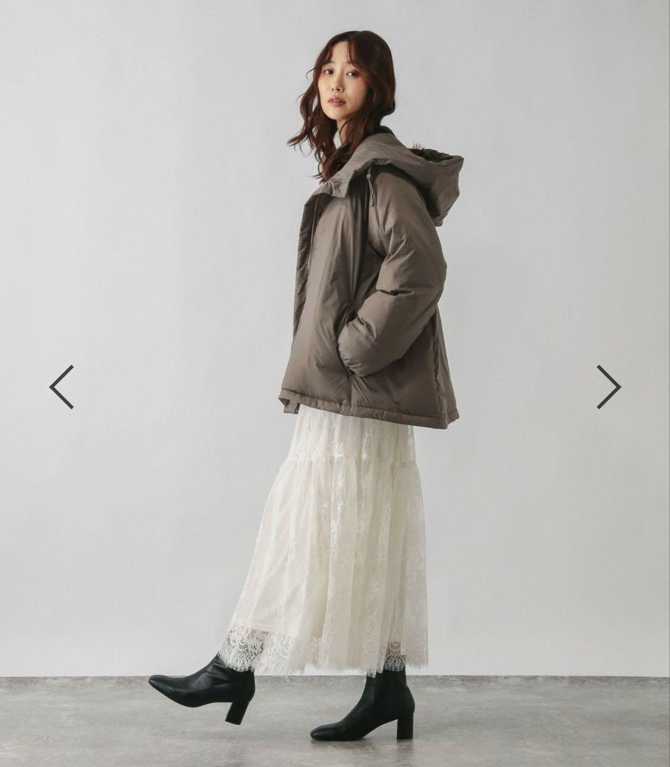 GLOBAL WORK エアリュクスダウンフードブルゾン ブラウン - メルカリ