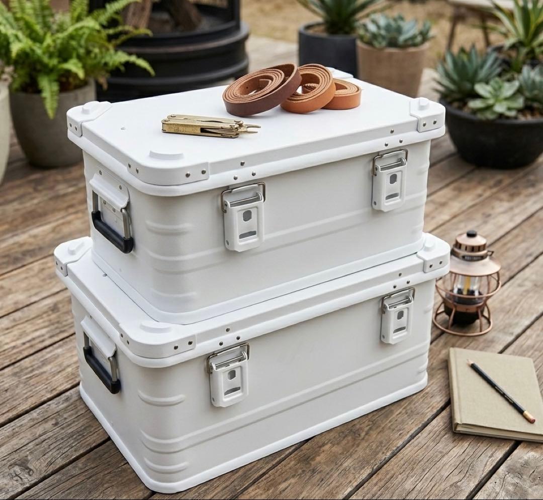 マットホワイト　スタッキング コンテナボックス　30l アウトドア　限定1点 収納 カラーボックス コンテナボックス スタックアップコンテナー 収納