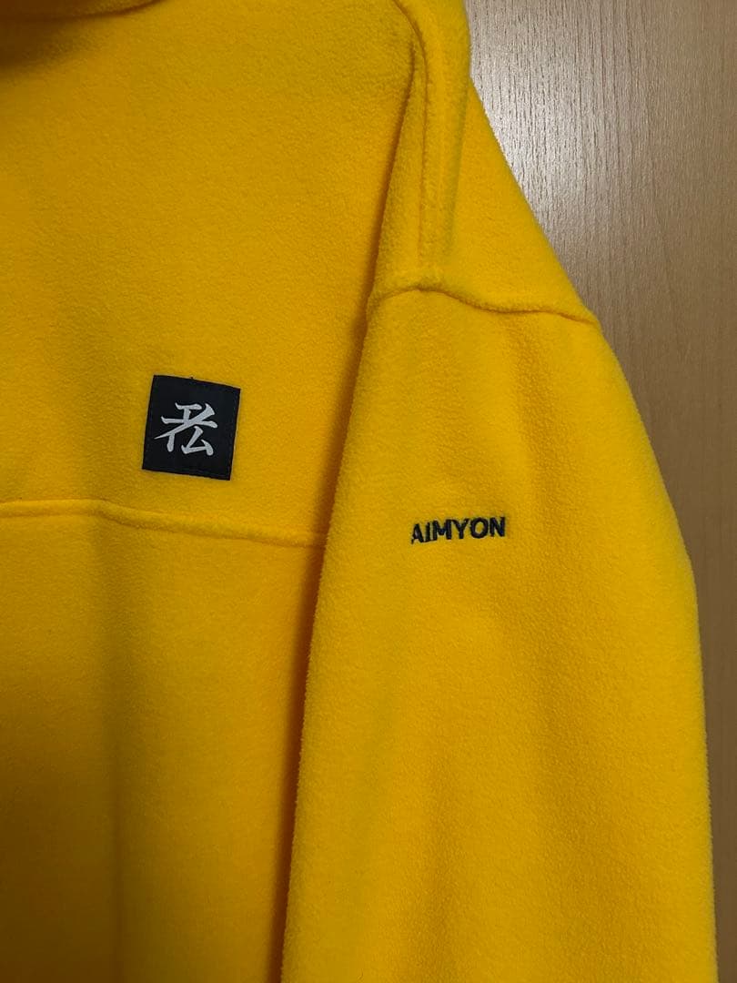 AIMYON フリース ハーフジップ イエロー　あいみょん