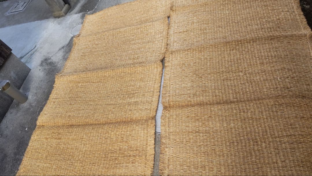 むしろ 筵 古民家 農具 昭和 レトロ わら筵 藁筵 - メルカリ