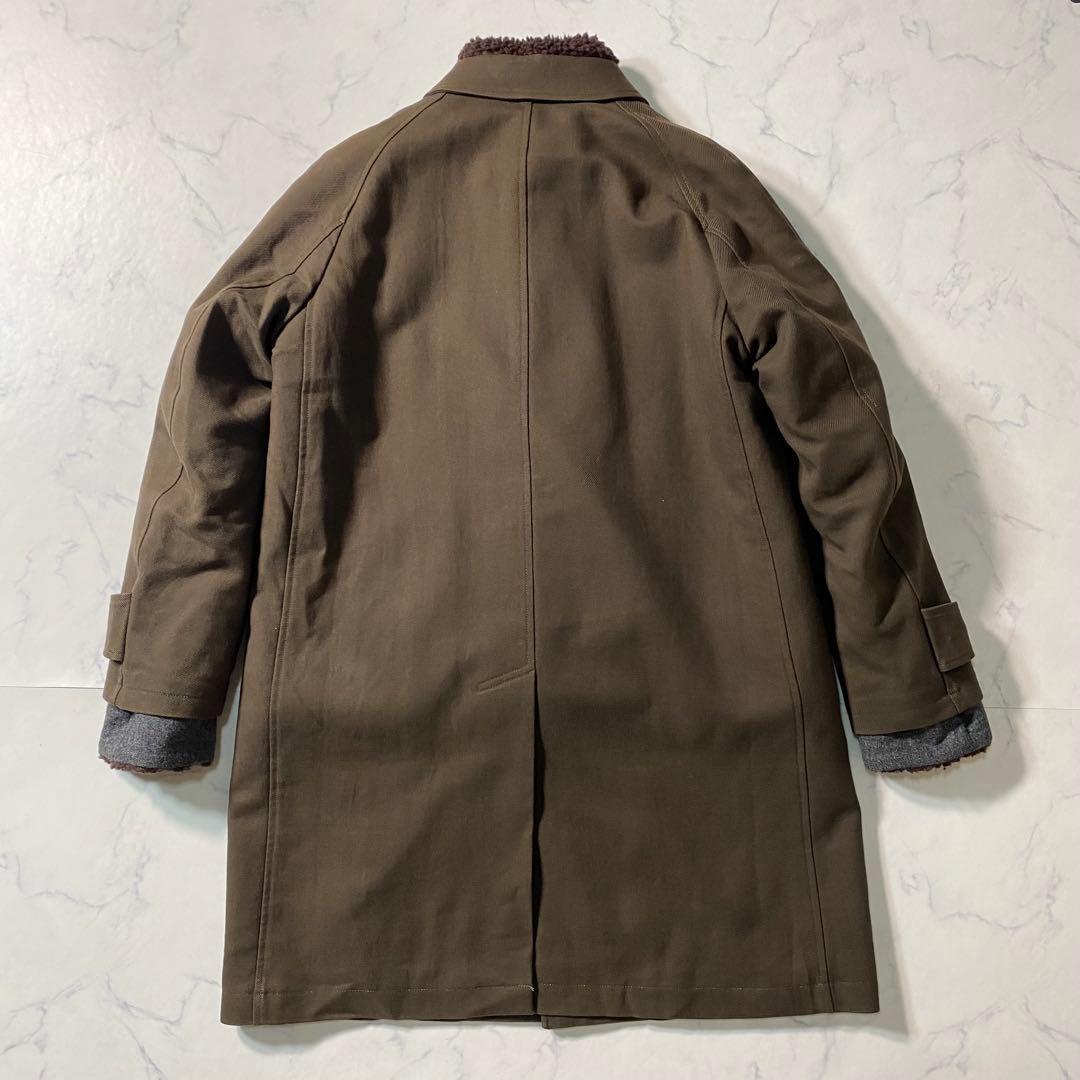 美品】カラービーコン ステンカラーコート アーミーサージボア