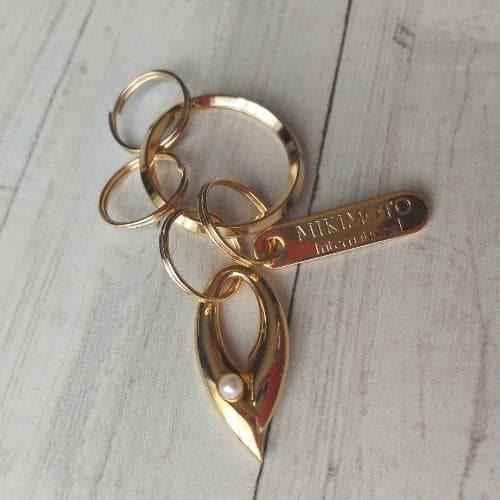 MIKIMOTO ミキモト キーホルダー キーチャーム ゴールド パール付き