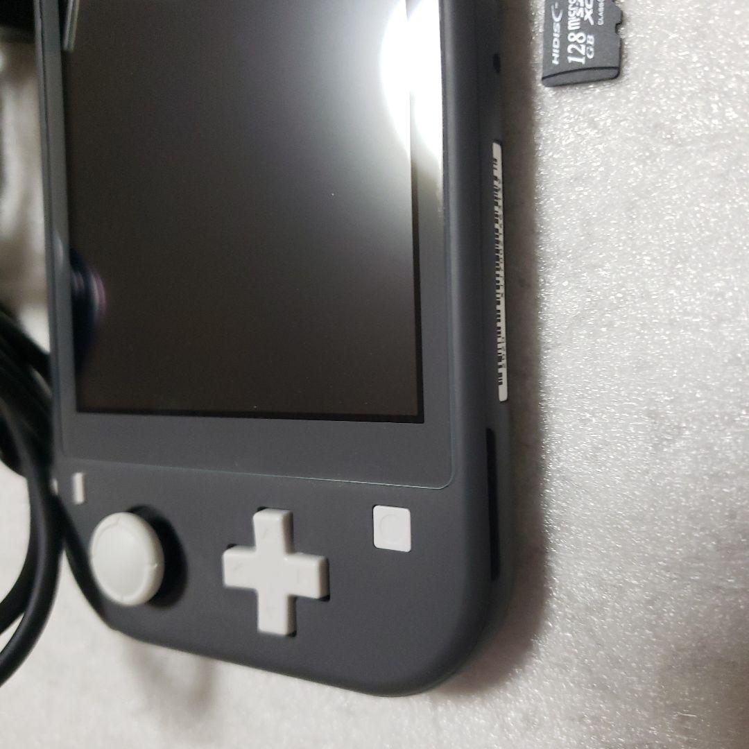 Nintendo Switch Lite グレー中古超美品充電器、SDカード付き