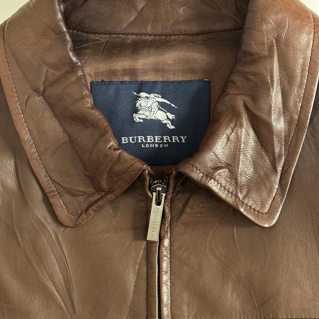 最高級スペイン製】Burburry 山羊革 レザージャケット 50 - メルカリ