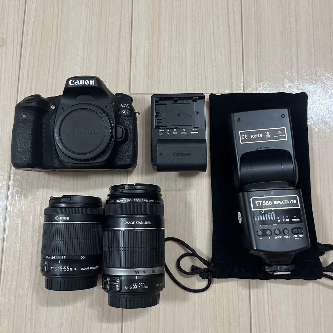 よ*ん様 Canon EOS 80D 一眼レフ レンズ2本 ストロボ カメラセッ よ*ん様 Canon EOS 80D 一眼レフ レンズ2本 ストロボ カメラセッ Canon