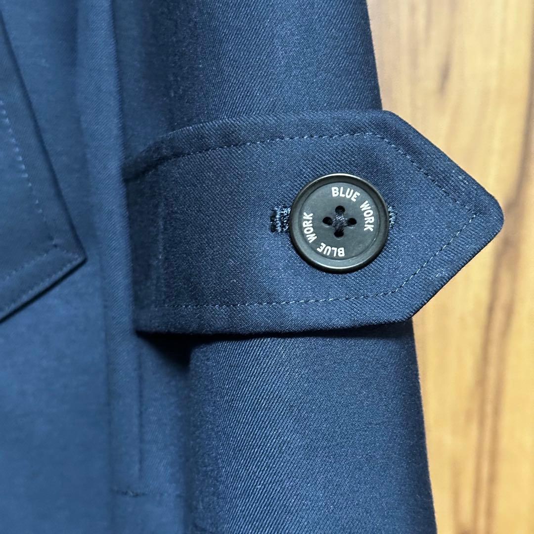BLUEWORK ネイビー ステンカラーコート トゥモローランド サイズ S M