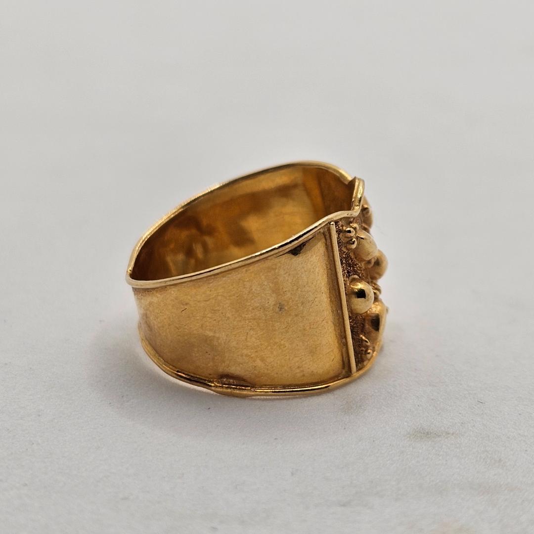 希少】刻印875 (21金)ヴィンテージ デザインリング 2.7g 16号 - メルカリ