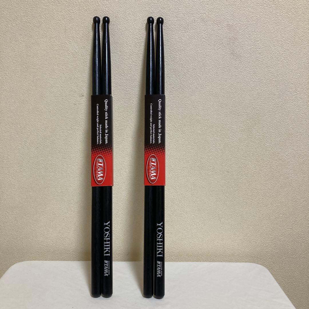 ドラムスティック YOSHIKI X X JAPAN TAMA 黒 2本セット - メルカリ