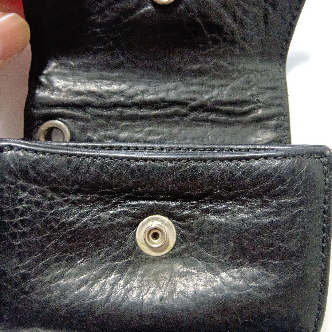 値下げしました☆Chrome Hearts 黒 レザー タイニーウォレット