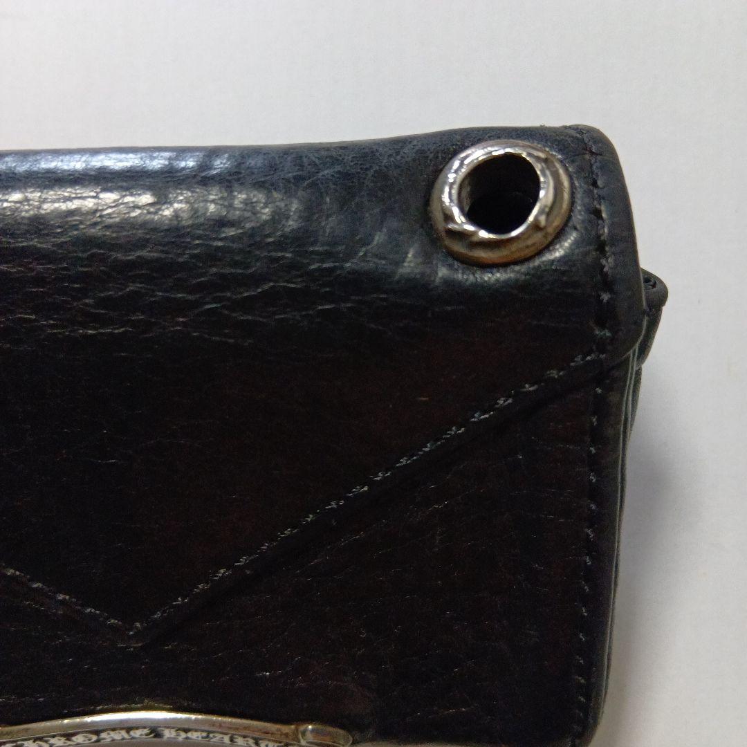 値下げしました☆Chrome Hearts 黒 レザー タイニーウォレット