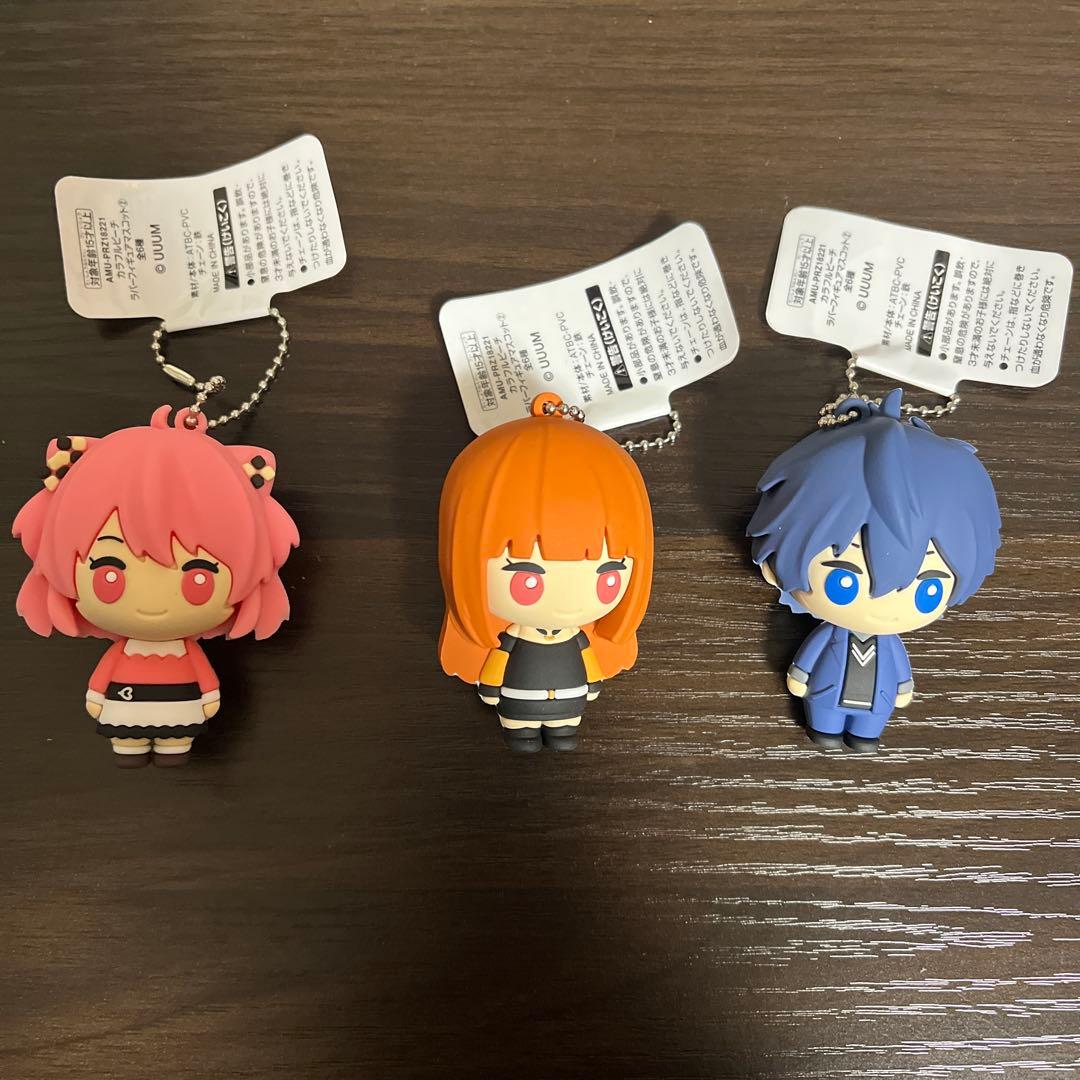 カラフルピーチ ラバーフィギュアマスコット のあ えと なおきり 3点