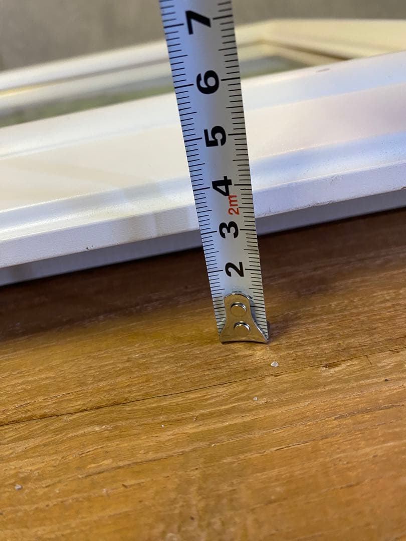 一柳富美　利尻山　油絵　額入り　白額縁　風景画