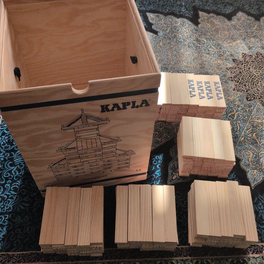 KAPLA 280ピース 木製ブロック カプラ 積み木 青 ブルー中級 知育玩具