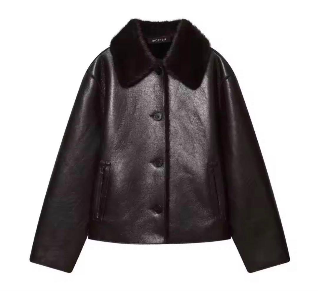 ZARA リバーシブルダブルフェイス　フェイクレザージャケット　ザラ ZARA リバーシブル ダブルフェイス フェイクレザージャケット (ZARA