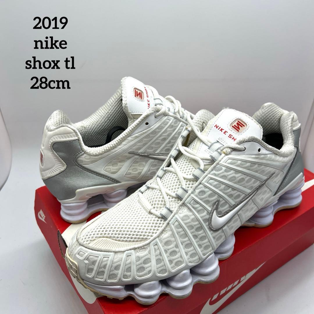 2019 NIKE SHOX TL white × silver 28cm - メルカリ