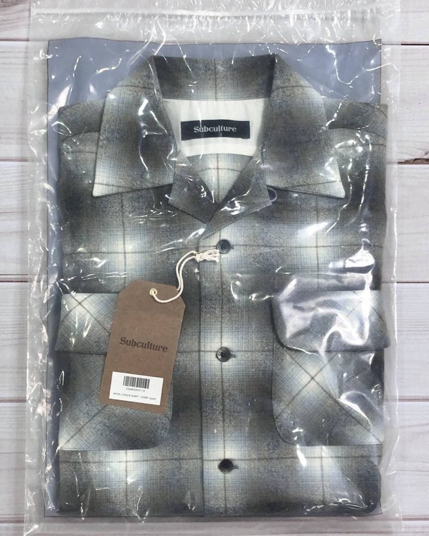 キムタク着 subculture ウールチェックシャツ サイズ1 サブカルチャー