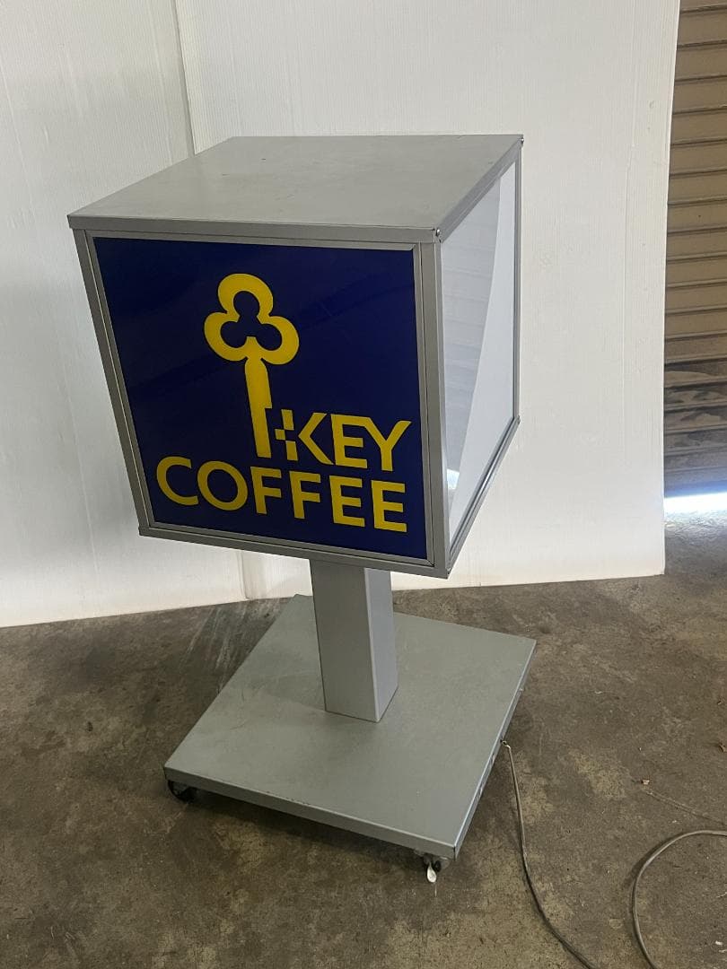 引き取り限定広島市KEY COFFEE キーコーヒー 電光置き看板 自動回転式