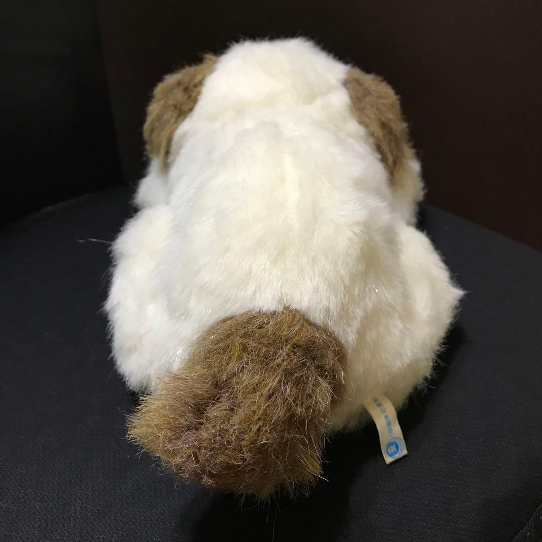 ぬいぐるみ 犬 いぬ 垂れ耳 白茶 創美社 レトロ❣️ - メルカリ