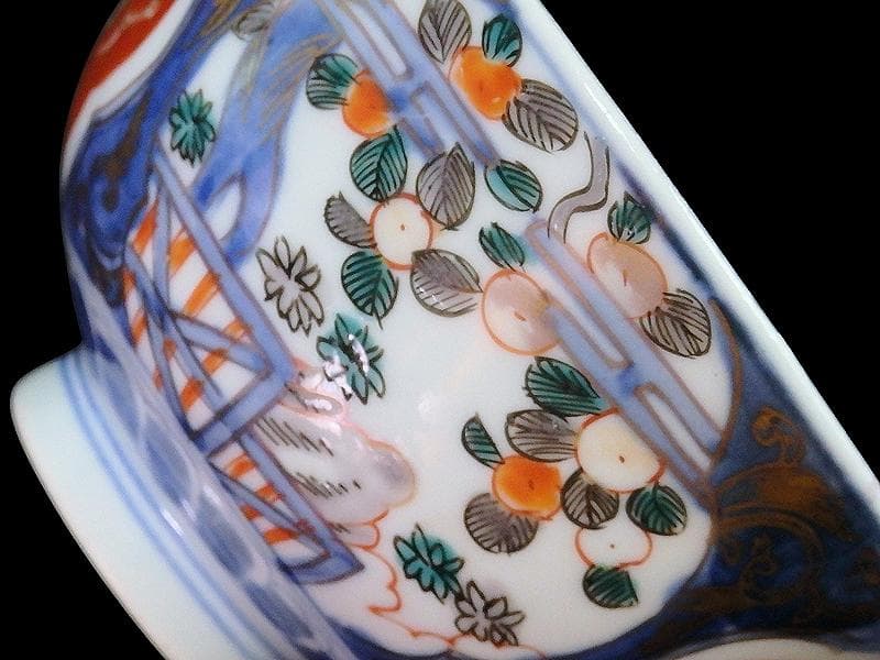 古伊万里 金襴手 鳳凰に果実の図 蓋茶碗 2客 D830AS-fbti - メルカリ