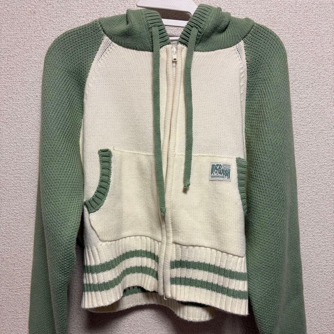 NCT WISH ニットジップアップフーディー クロップ丈 トレカなし - メルカリ