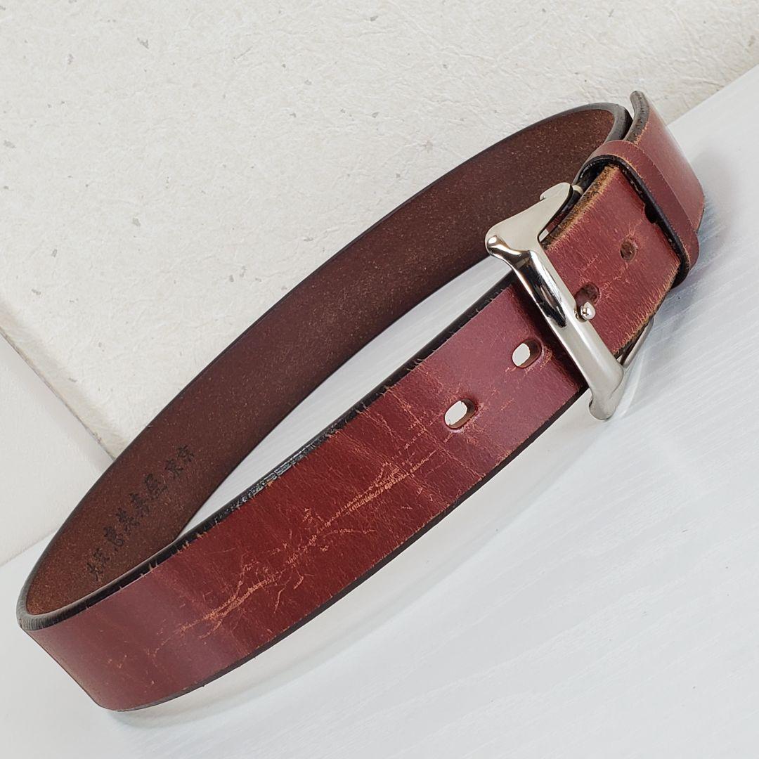 EVISU エヴィス (大阪 恵比寿屋 東京) 肉厚/牛革レザー ベルトw32位