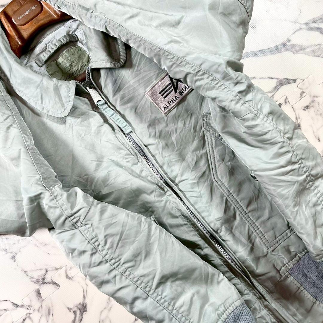 ✨90s/CWU-45P✨ (XL) ALPHA シルバー フライトジャケット - メルカリ