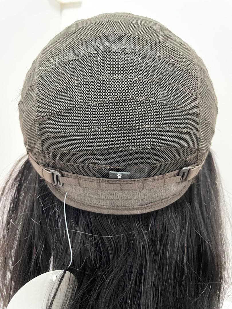 フルウィッグ人毛100%人毛ウィッグ医療ウィッグボブストレート広い頭皮