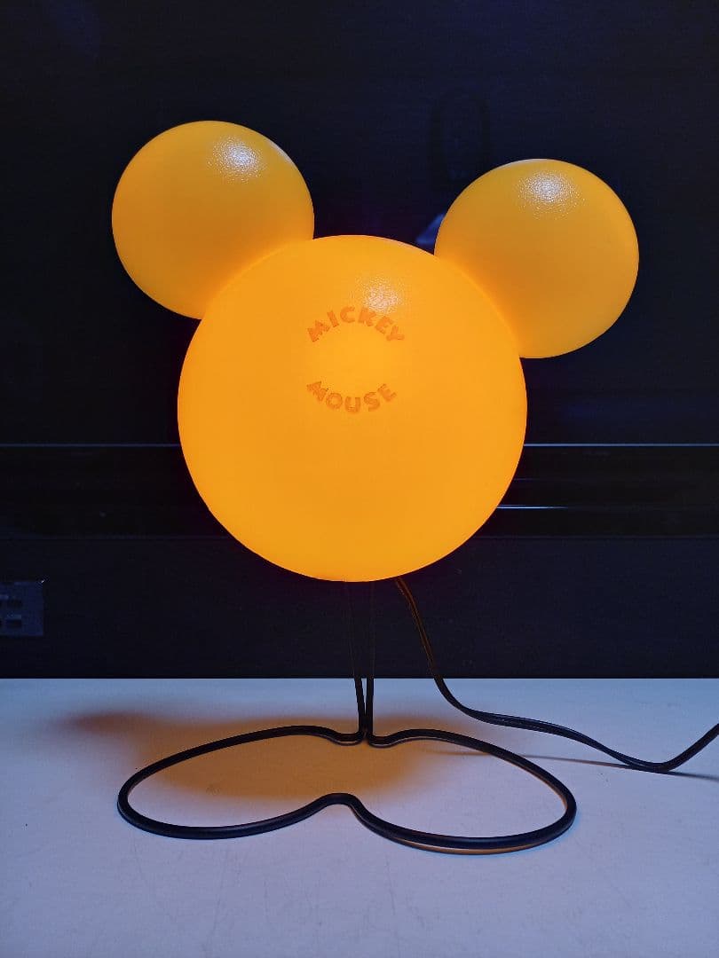 レア　1980's　ポストモダン　サンキョー　イエロー　ミッキーマウス　ランプ