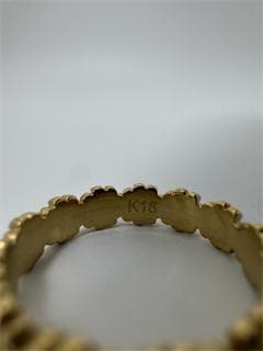 《最高品質/日本製18金》K18ゴールド 花モチーフリング2.07g 11号