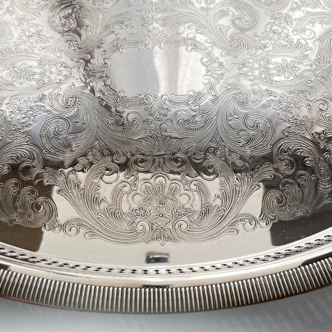 RODD】ギャラリートレー オーバル型 47cm 【シルバープレート】 大盤