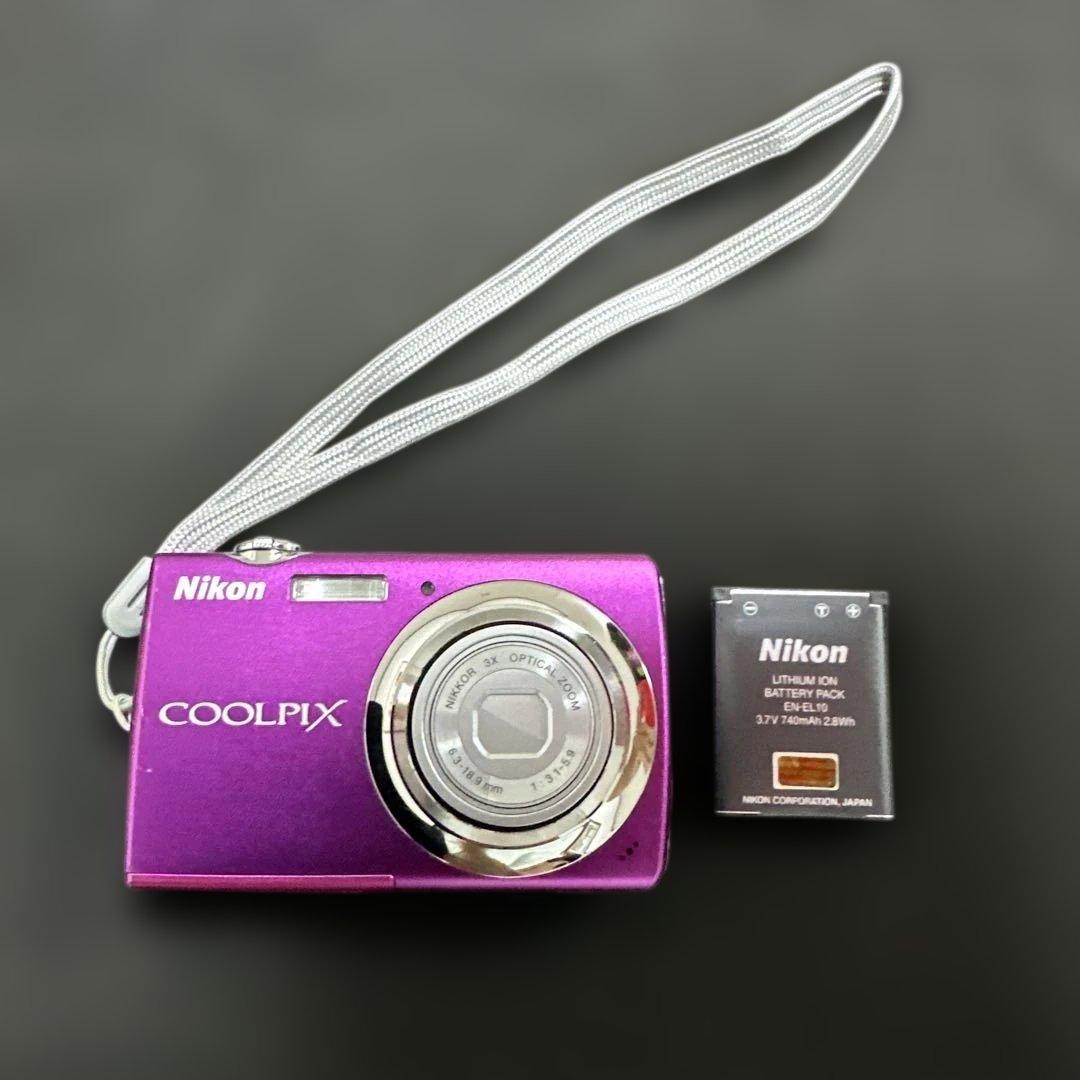動作確認済み】Nikon COOLPIX S220 紫色 デジカメ コンパクト - メルカリ