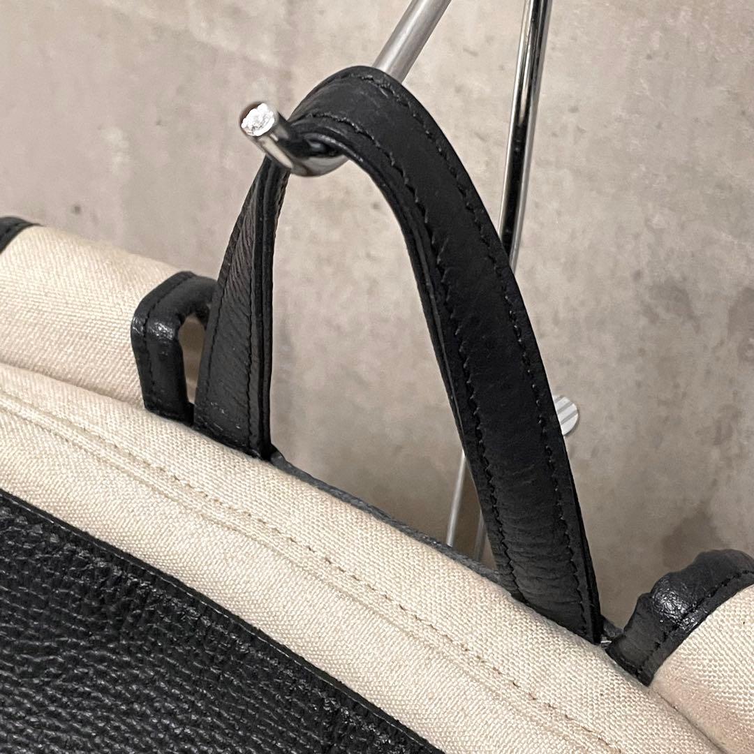 アタオ リュック バックパック マッシュルーム リネン レザー バイ